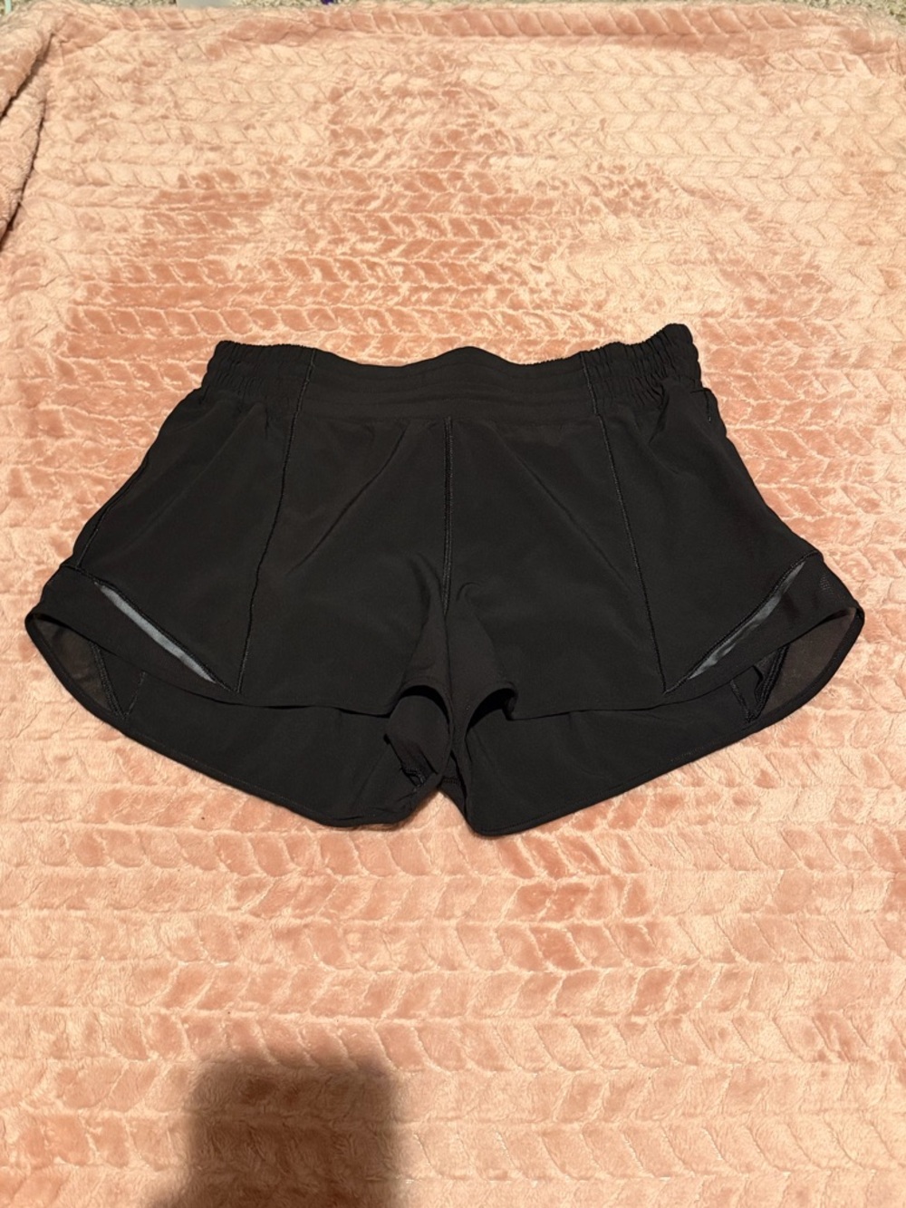 lululemon black shorts, high-waisted, 4”